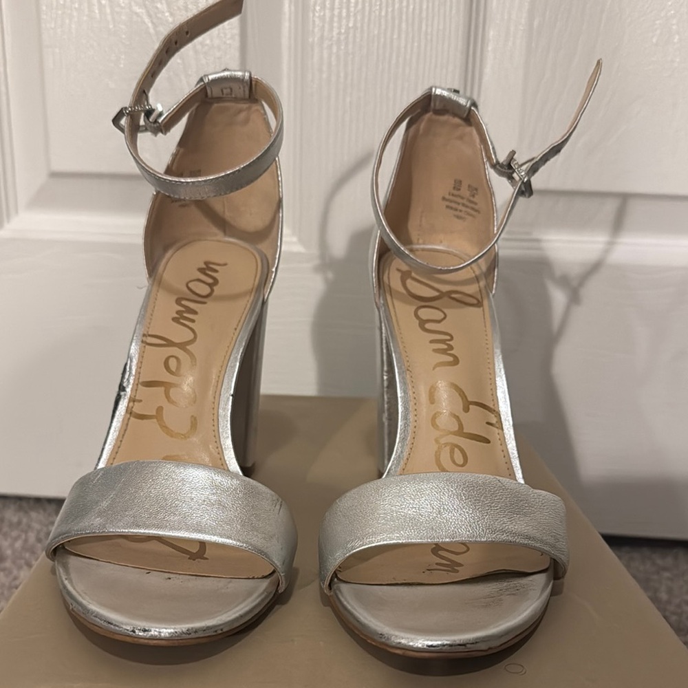 Sam Edelman Metallic Silver Heels